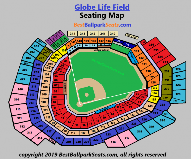 Globe Life Field Seating Chart With